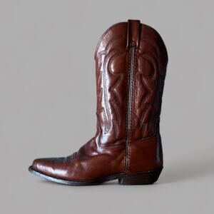 Vittorio Ricci Brown Leather Cowboy Boots | Size 9